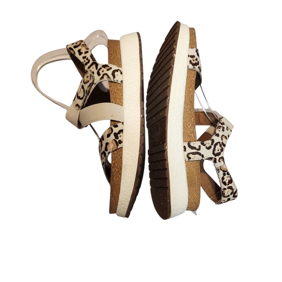 NWOB OTBT SIERRA LEOPARD PRINT CALF HAIR SANDSLS SZ 8.5 - Picture 6 of 15